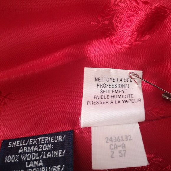 Liz Sport Red 100% Wool Fully Lined Blazer / Coat - Picture 5 of 12